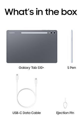 Samsung Galaxy Tab S10+ Plus 12.4” 256GB Android Tablet, Galaxy AI Tools, S Pen for Note-Taking, Moonstone Gray