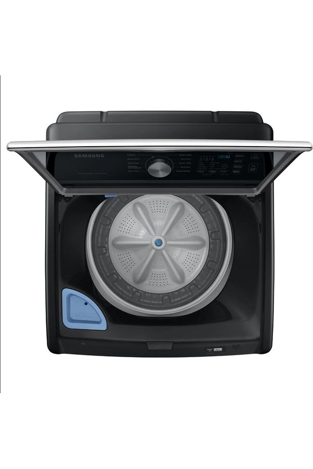Samsung 4.7 Cu Ft Top Load Washing Machine Bundle with Built-In WaterJet Faucet, Self Clean, Low Vibration Quiet Wash, Smart Wi-Fi, Includes Hoses & 1-Year CPS Protection