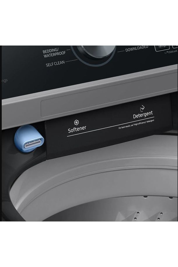 Samsung 4.7 Cu Ft Top Load Washing Machine Bundle with Built-In WaterJet Faucet, Self Clean, Low Vibration Quiet Wash, Smart Wi-Fi, Includes Hoses & 1-Year CPS Protection