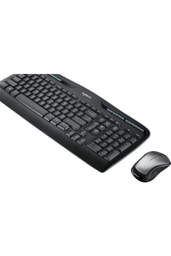 Logitech MK335 Quiet Wireless Keyboard and Mouse Combo - Black/Silver Keyboard and Mouse Combo Wireless, Ambidextrous