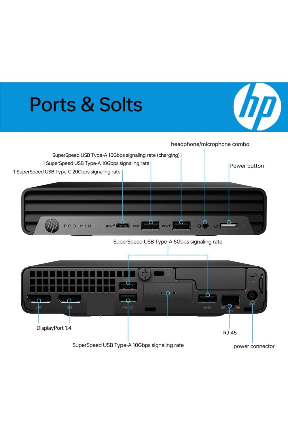HP 2025 Elite 805 Mini PC Desktop Computer, AMD Ryzen 5 (Beat i7-11700T), Ultra-Quiet Design, 32GB RAM, 1TB PCIe SSD