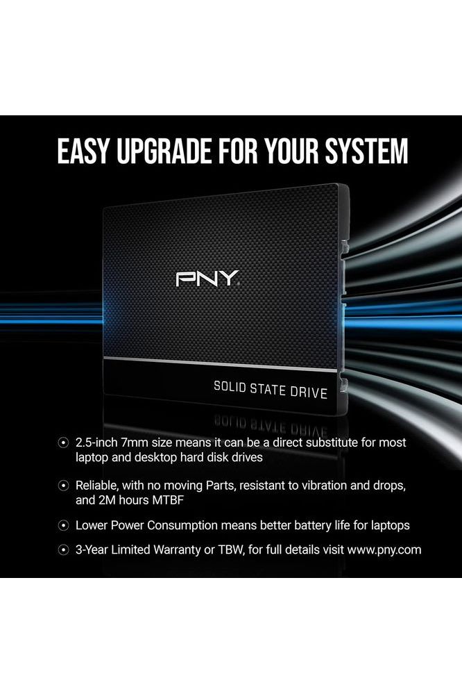PNY CS900 250GB 3D NAND 2.5" SATA III Internal Solid State Drive (SSD)