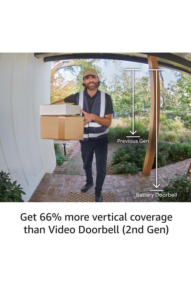 Ring Battery Doorbell, Head-to-Toe Video, Live View with Two-Way Talk, and Motion Detection & Alerts