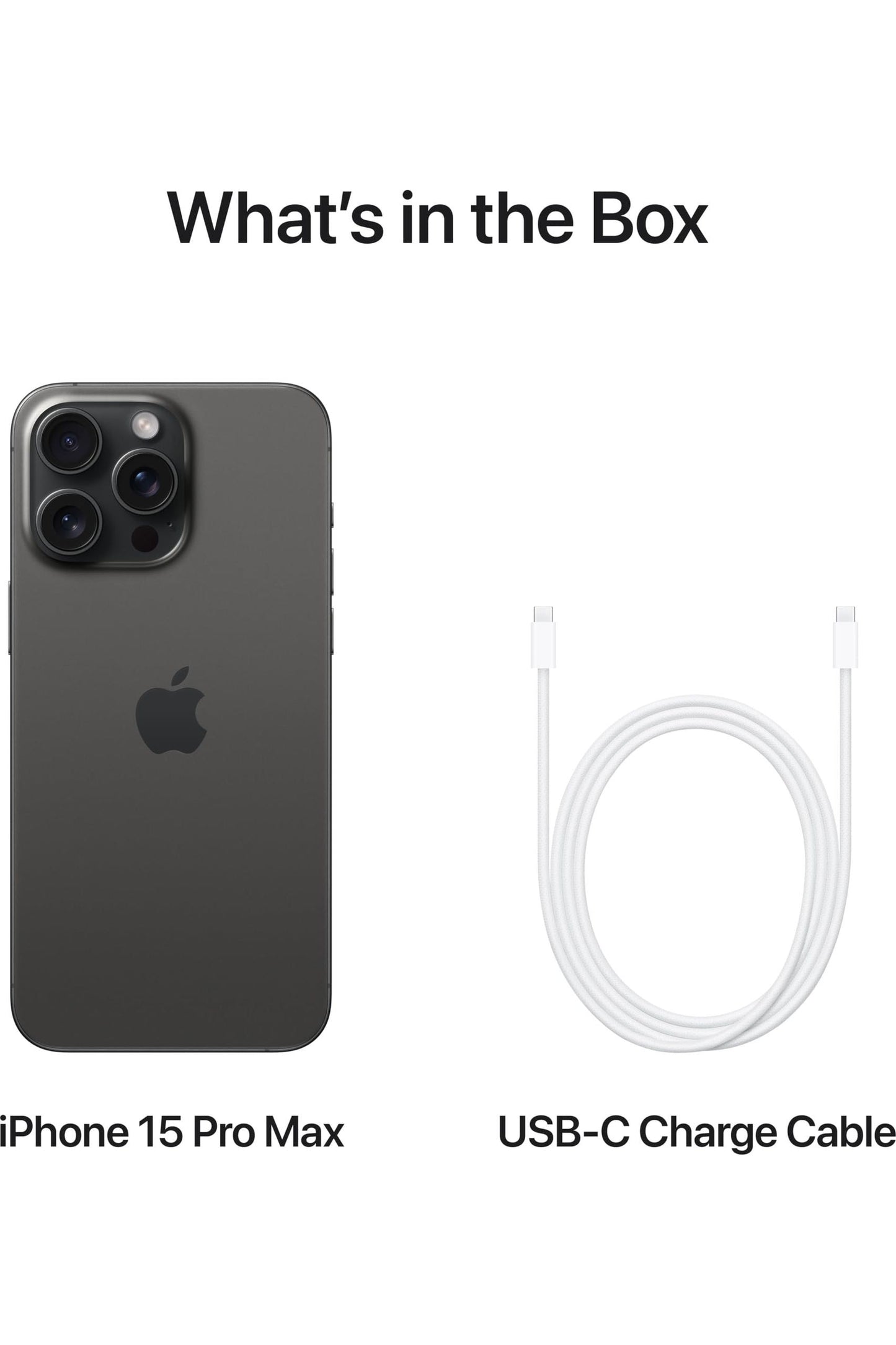Apple iPhone 15 Pro Max, 256GB, Black Titanium