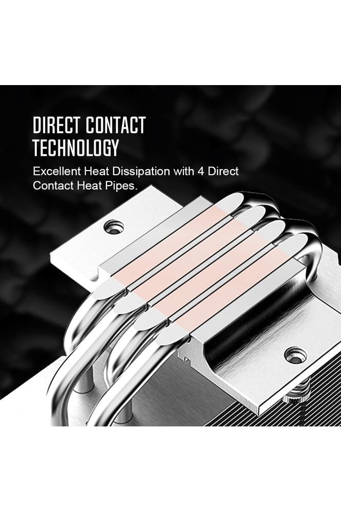 ID-COOLING SE-214-XT ARGB White CPU Cooler 4 Heatpipes CPU Air Cooler ARGB Light Sync with Motherboard(5V 3-PIN Connector) CPU Fan for Intel/AMD, LGA 1700 Compatible for Desktop