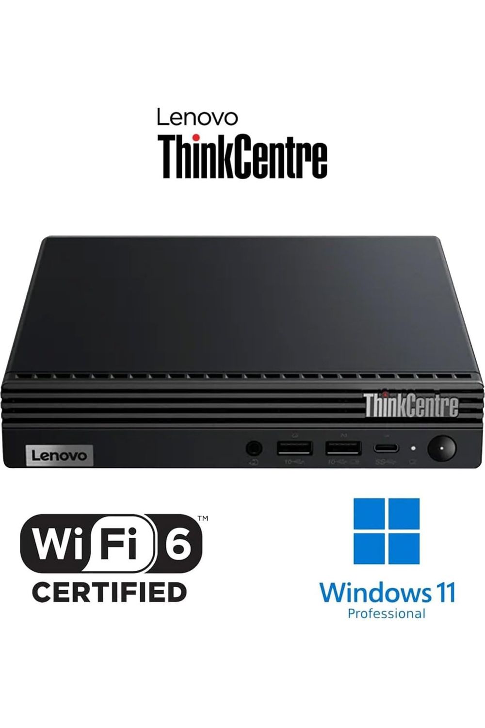 Lenovo ThinkCentre M70q Gen 4 MFF 1L Tiny PC Business Mini Desktop Computer, 32GB DDR5 RAM, 1TB PCIe SSD, 13th Gen Intel 16-Core i7-13700T