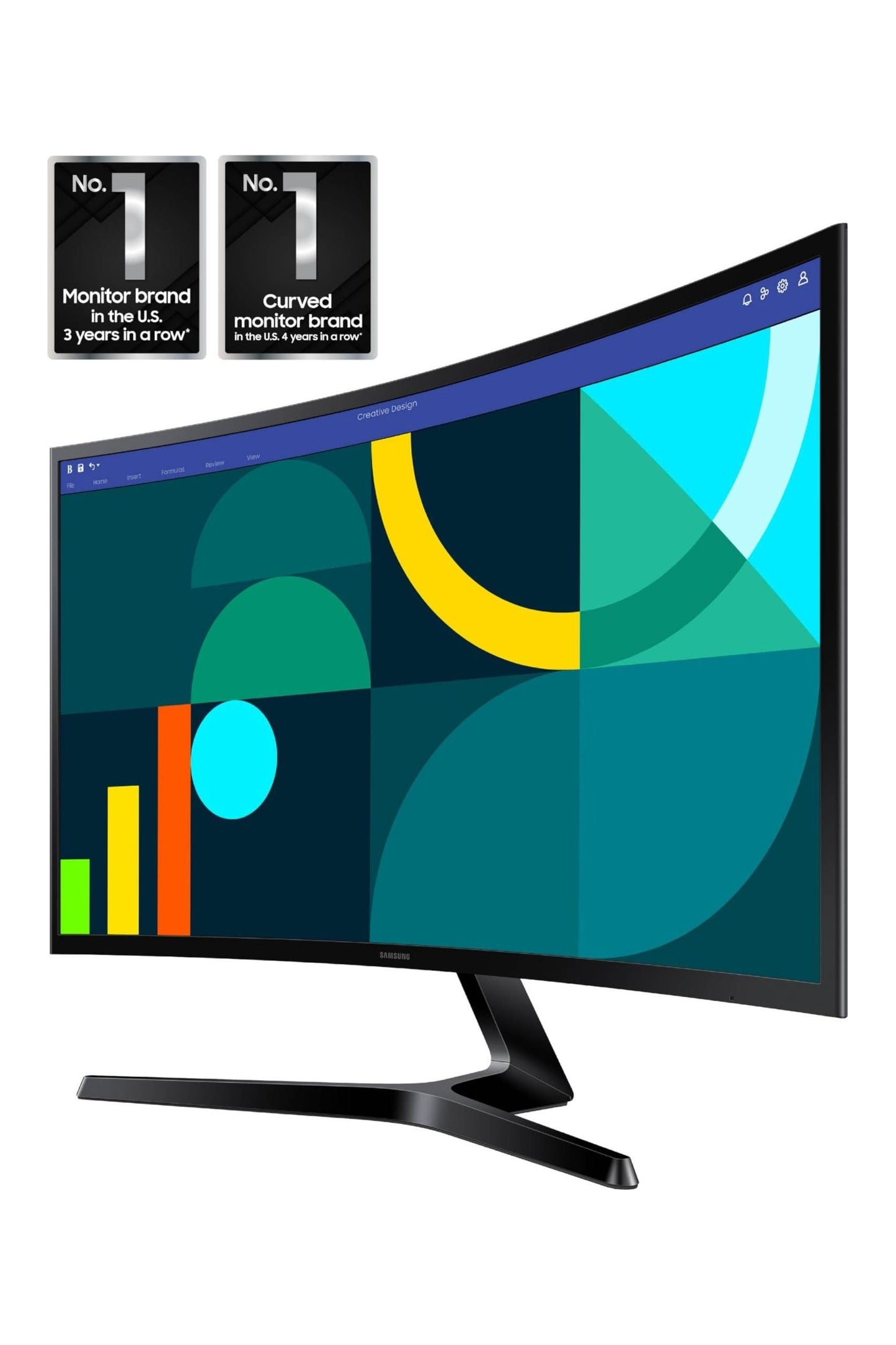 Samsung 27" Essential S3 (S36GD) Series FHD 1800R Curved Computer Monitor