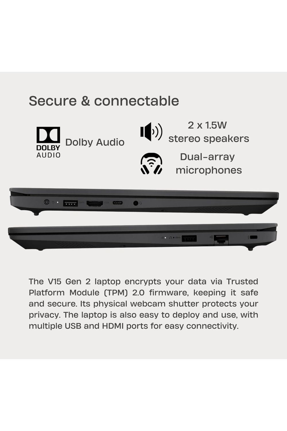 Lenovo 15.6" Laptop Computer for Home Business Student, Intel Dual-Core Processor, 32GB DDR4 RAM, 1TB PCIe SSD