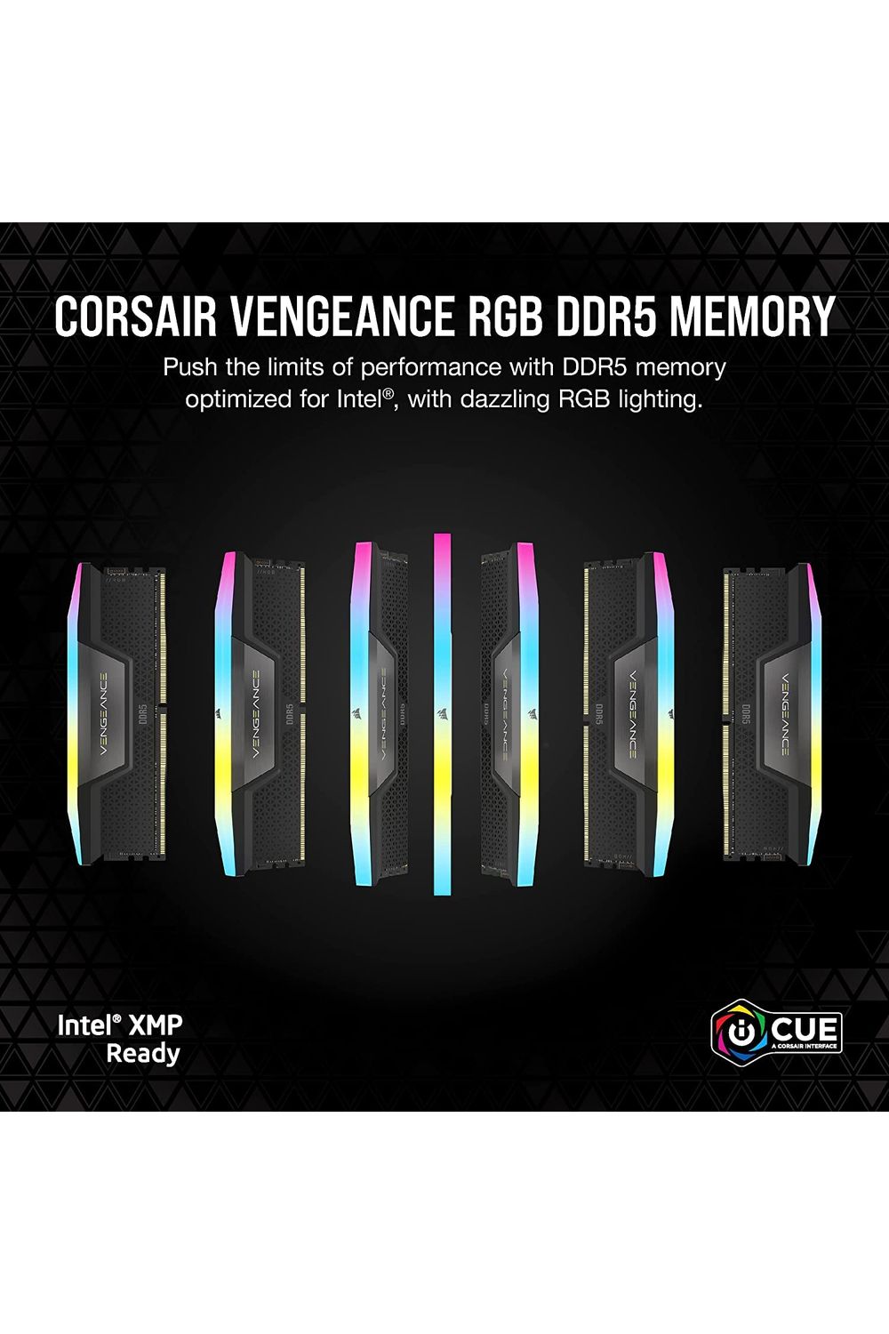 CORSAIR VENGEANCE RGB DDR5 RAM 32GB (2x16GB) 6400MHz CL36-48-48-104 1.35V Intel XMP 3.0 Desktop Computer Memory