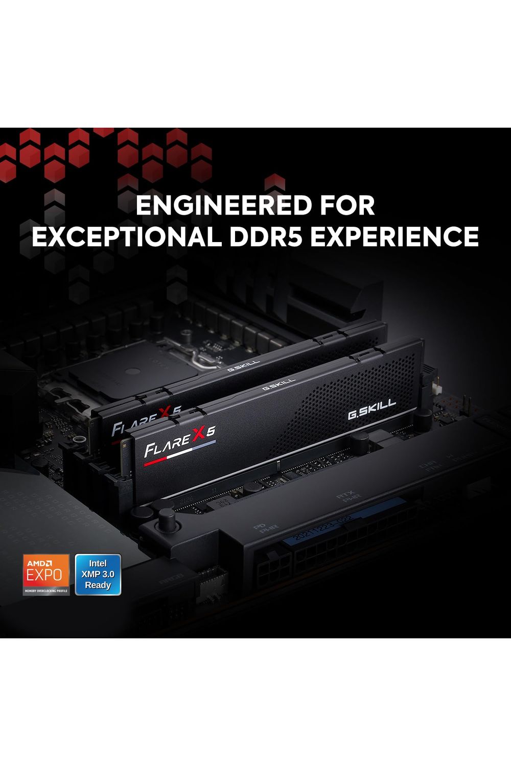 G.SKILL Flare X5 Series (AMD Expo & Intel XMP 3.0) DDR5 RAM 32GB (2x16GB) 6000MT/s CL36-36-36-96 1.35V Desktop Computer Memory