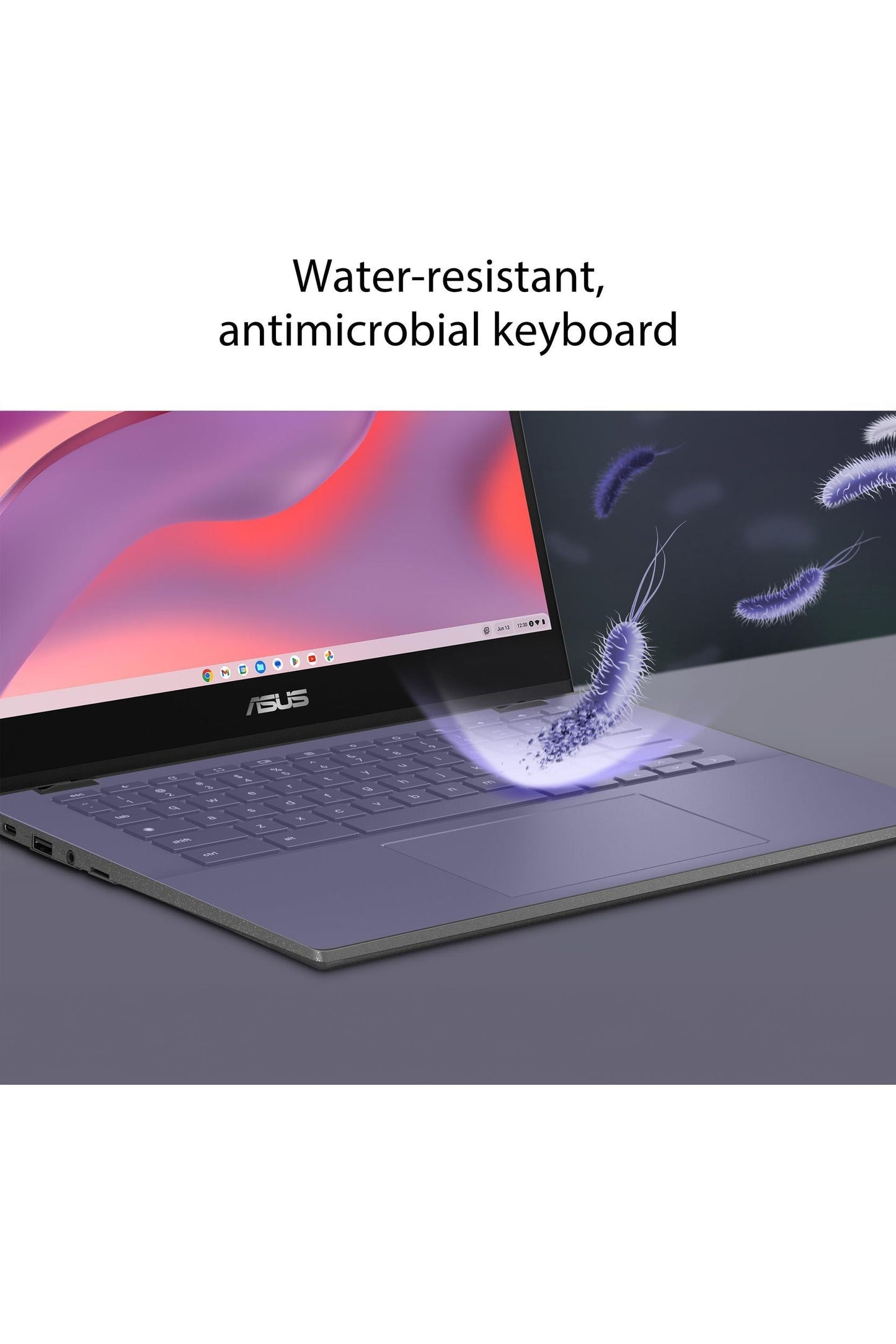 ASUS Chromebook CM14 Laptop, 14" MediaTek Kompanio 520, 4GB RAM, 64GB eMMC, ChromeOS, Gray