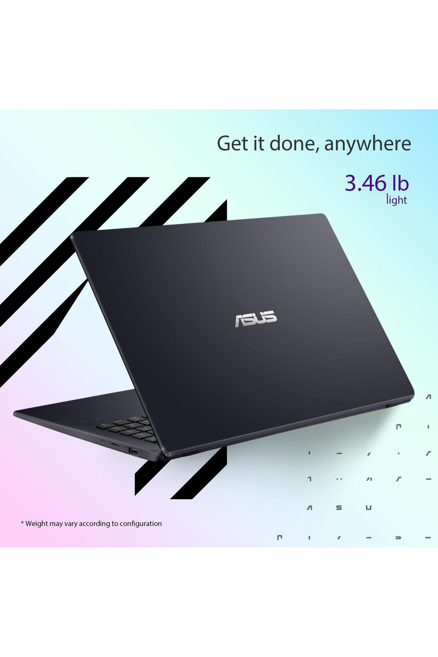 ASUS 15.6” Vivobook Go Slim Laptop, Intel Dual Core N4500, 4GB RAM, 128GB SSD