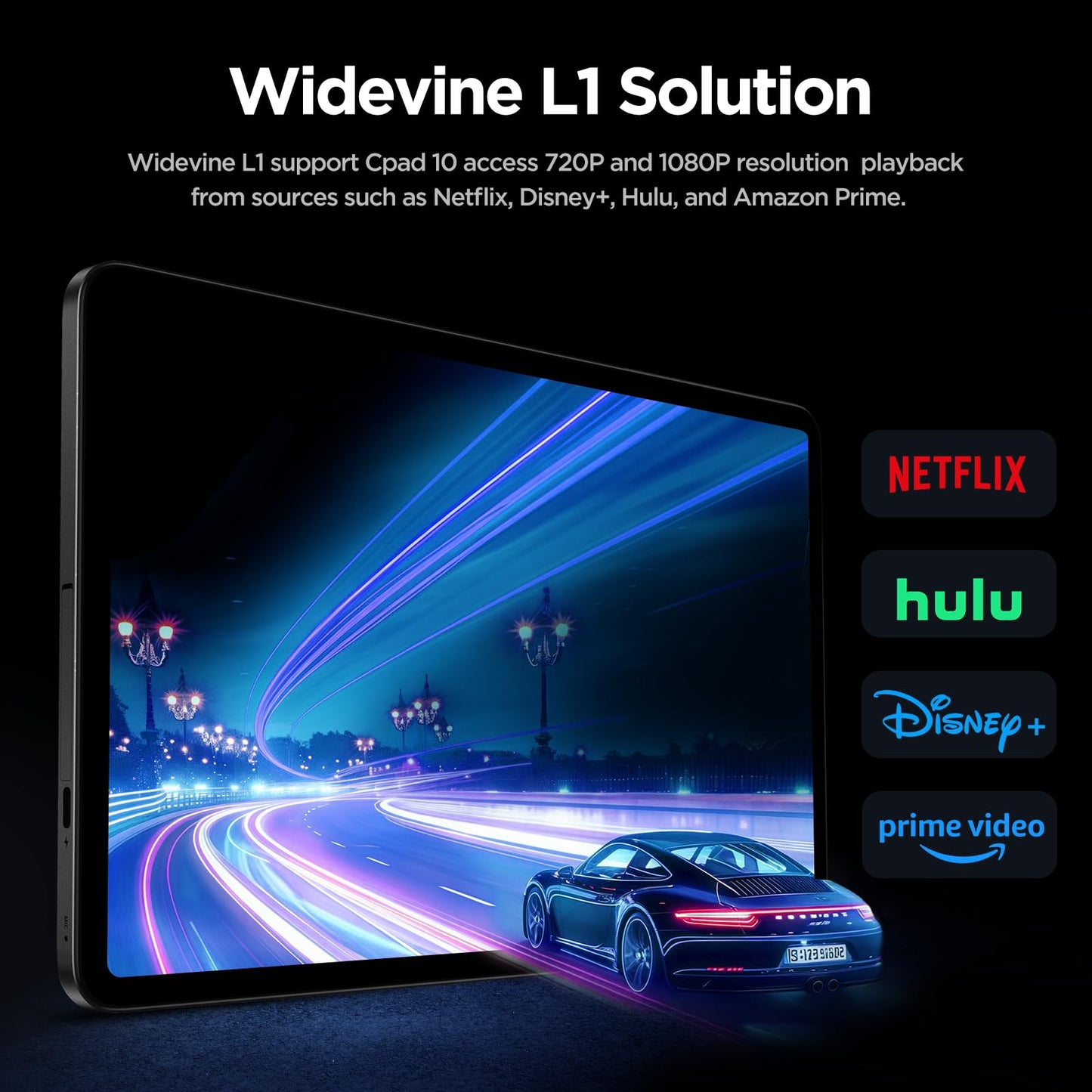 Callsky- Tablet, 10.1 inch, Octa-core, 2 Years Protection, RAM 12GB, ROM 64GB(Up to 2 TB), Black