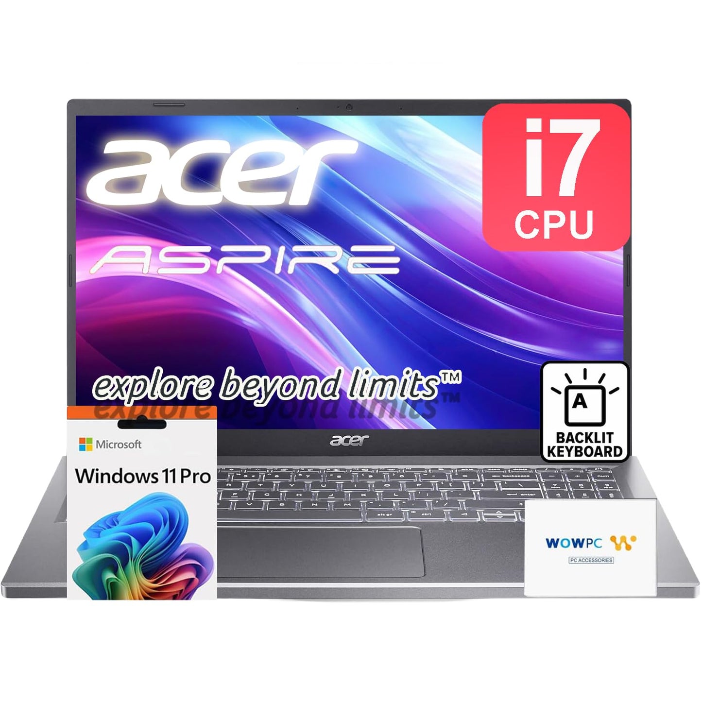 acer Aspire Premium 15.6" Laptop | Intel Core i7-1255U up to 4.7GHz | 40GB RAM - 1TB PCIe SSD |
