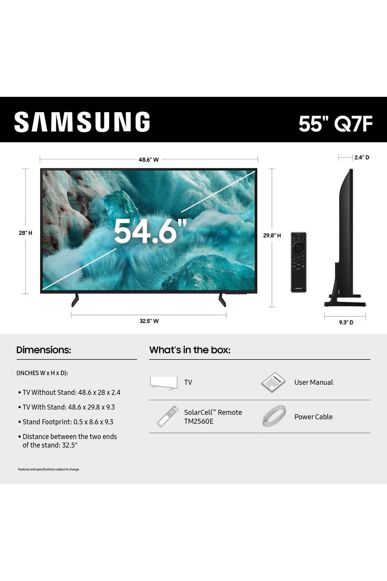 Samsung 55-Inch Class QLED Q7F Series Samsung Vision AI Smart TV