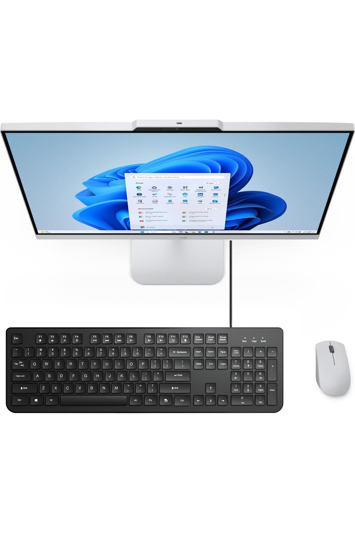 Lenovo 24 All-in-One Desktop Computer for Home Office, 23.8" FHD Business AIO, Intel 8-Core Processor (Beat i3-1115G4), 32GB DDR4 RAM, 1TB PCIe SSD
