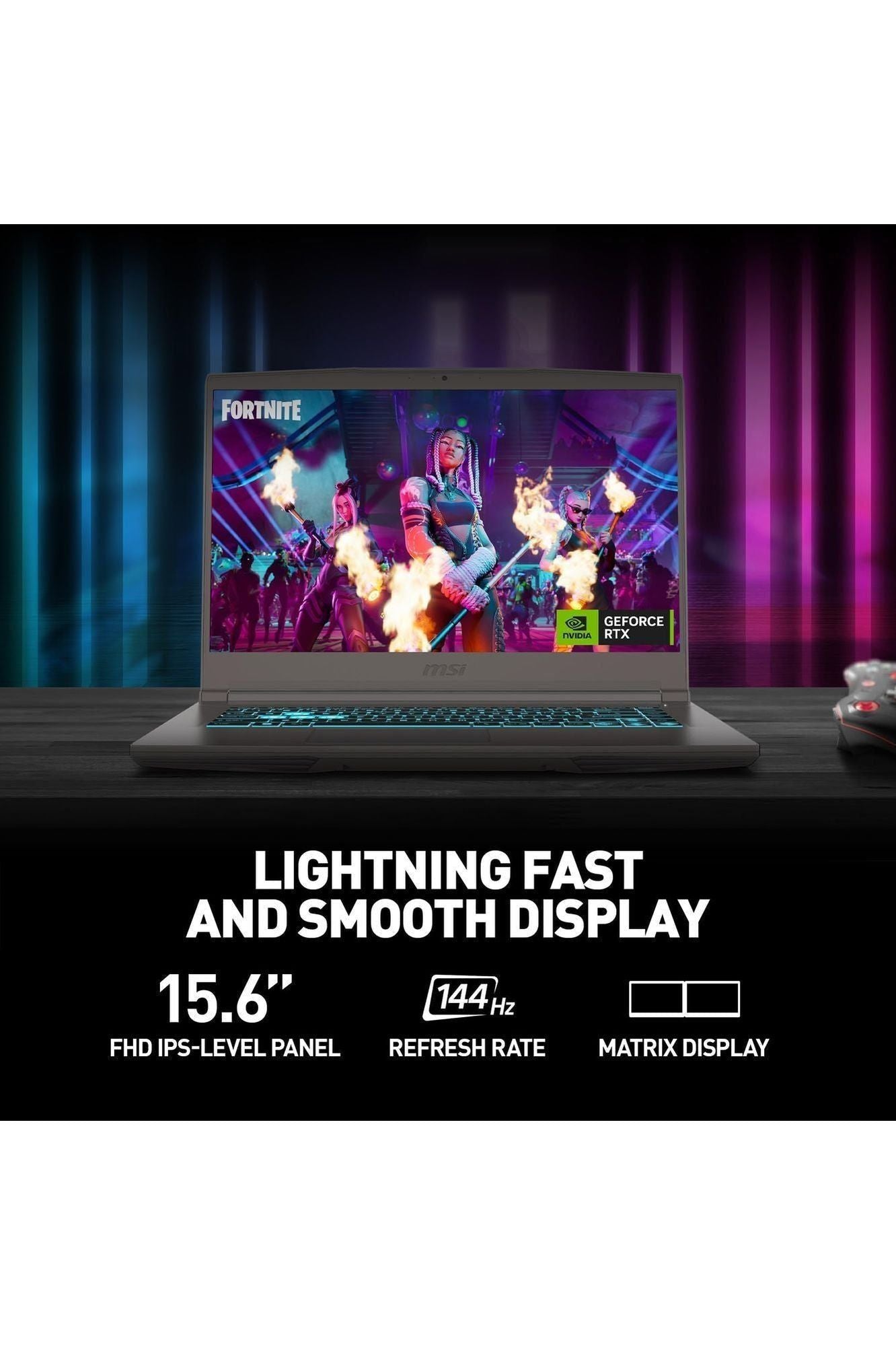 MSI Thin A15 15.6” 144Hz FHD Gaming Laptop: Ryzen 5-7535HS, NVIDIA Geforce RTX 2050, 8GB DDR5, 512GB NVMe SSD