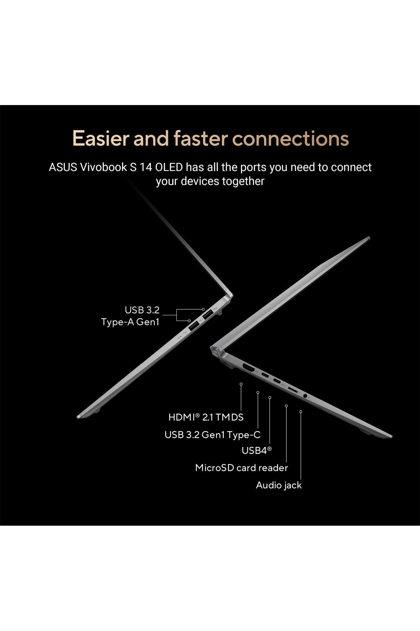 ASUS Vivobook S 14 OLED Slim Laptop, AMD Ryzen AI 9 365(10 Cores), 24GB, 1TB SSD