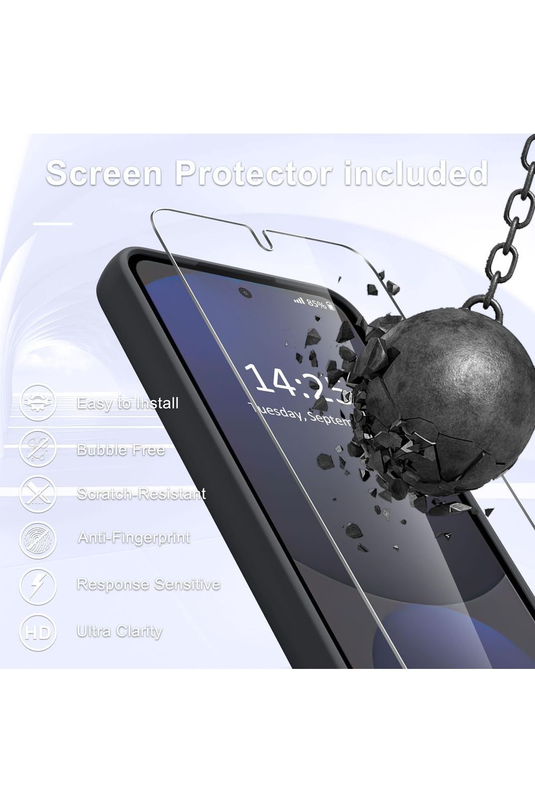 Samsung Galaxy S24 FE Case, Matte Magnetic Phone Case Black