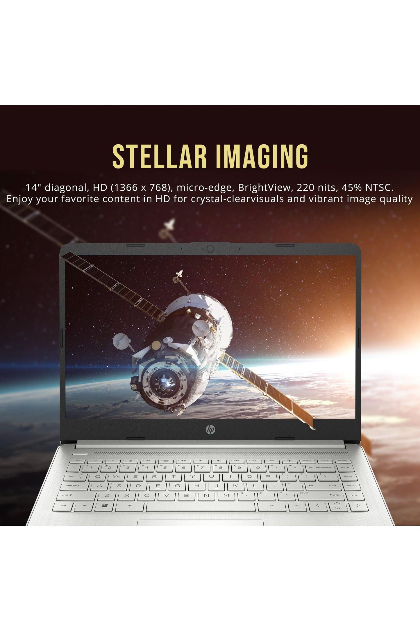 HP Stream 14" HD BrightView Laptop, Intel Celeron N4120, 16GB RAM, 288GB Storage (128GB eMMC + 160GB Docking Station Set)