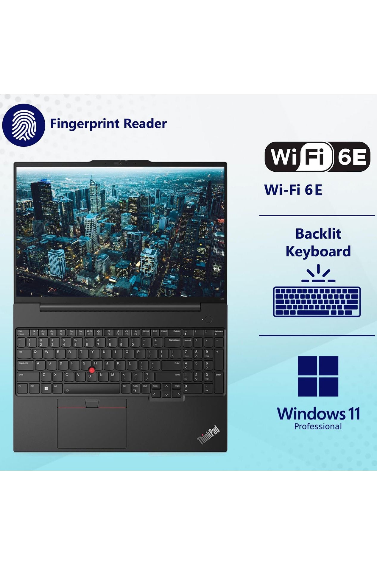 Lenovo ThinkPad E16 G2 Business Laptop Computer, 16" FHD+, AMD 8-Core Ryzen 7 7735HS (Beat i7-1360P), 32GB DDR5, 1TB PCIe SSD