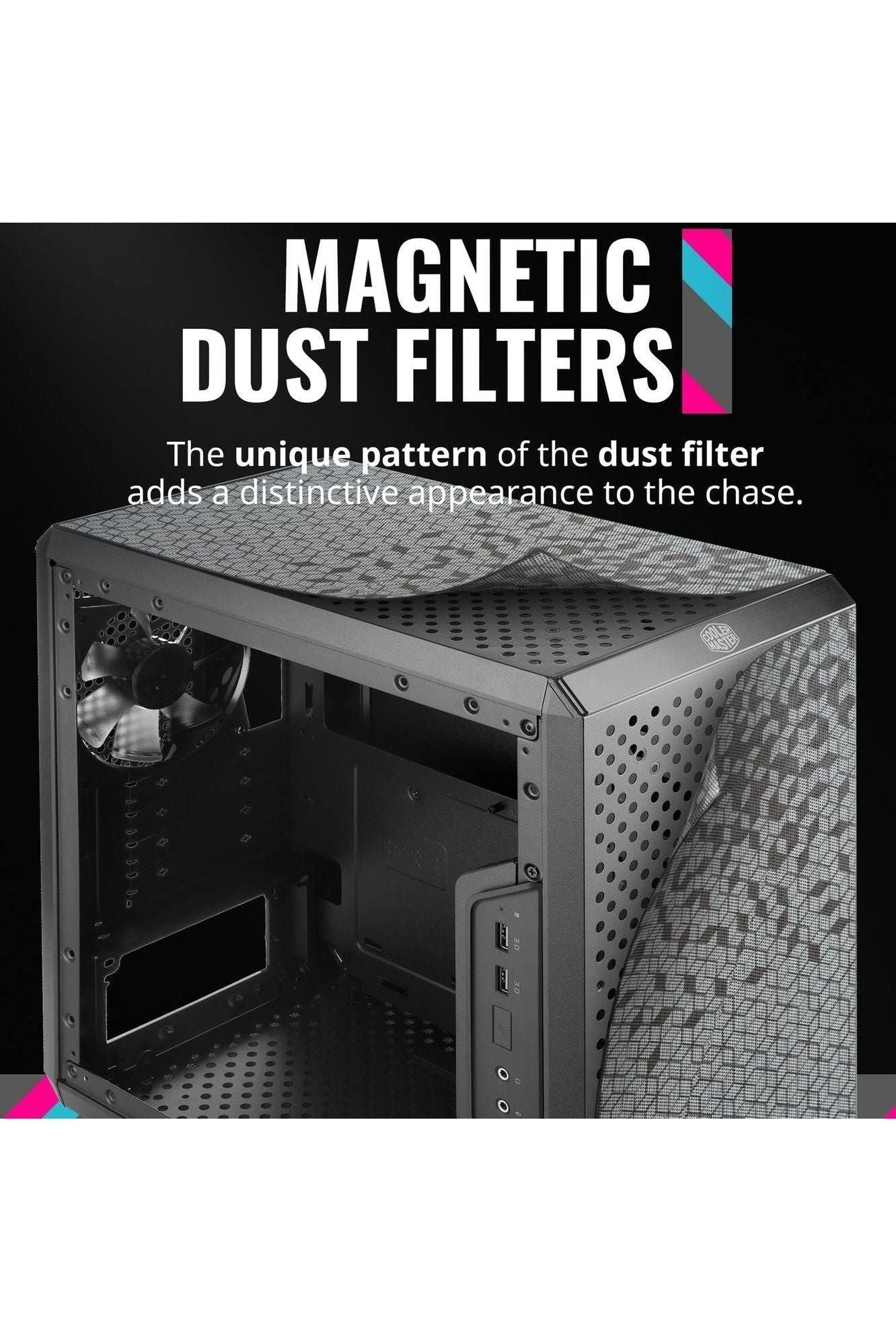 Cooler Master MasterBox Q300L Micro-ATX Tower with Magnetic Design Dust Filter, Transparent Acrylic Side Panel