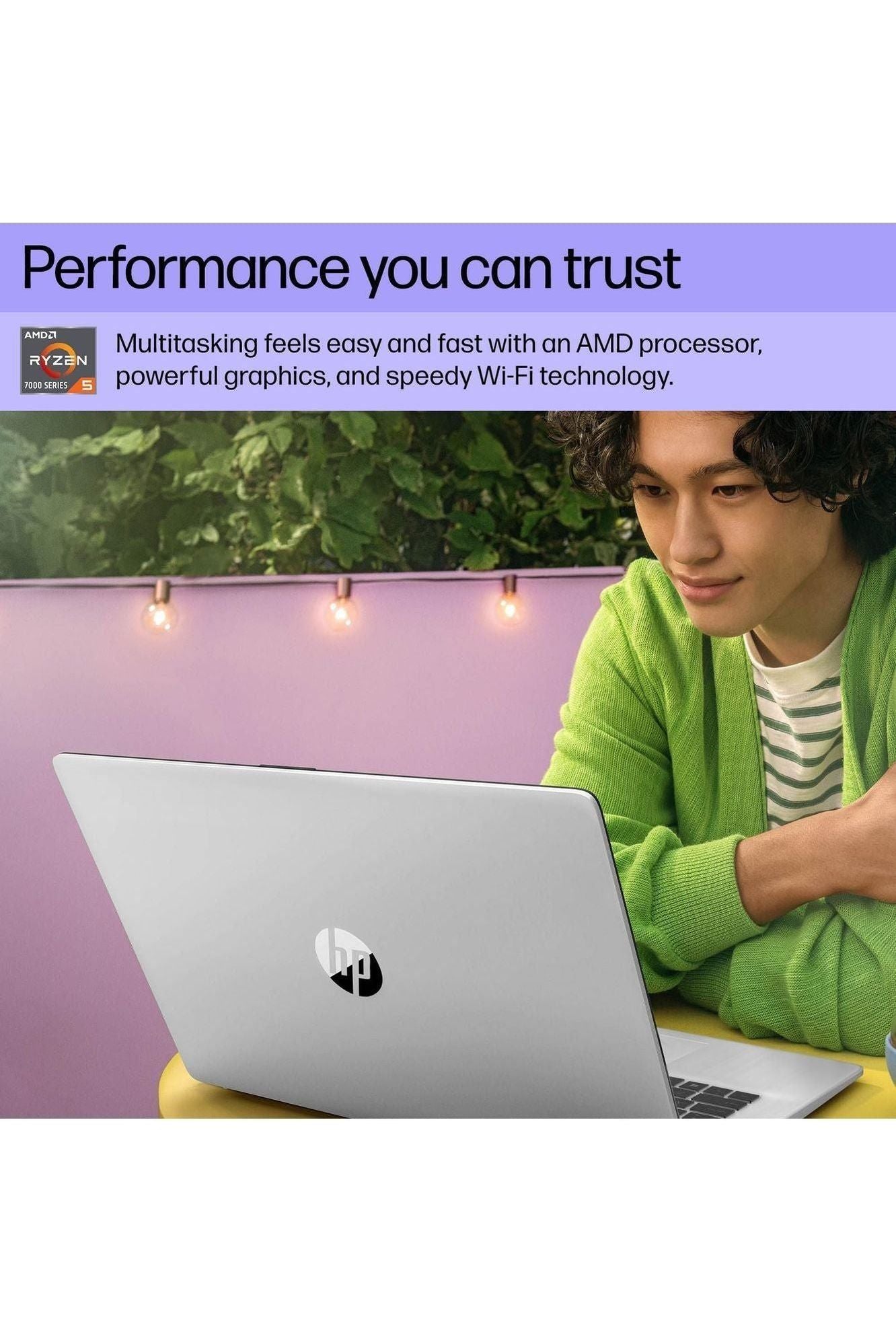 HP 17.3 inch Laptop, HD+ Display, AMD Ryzen 5 7520U, 16 GB RAM, 512 GB SSD, AMD Radeon Graphics