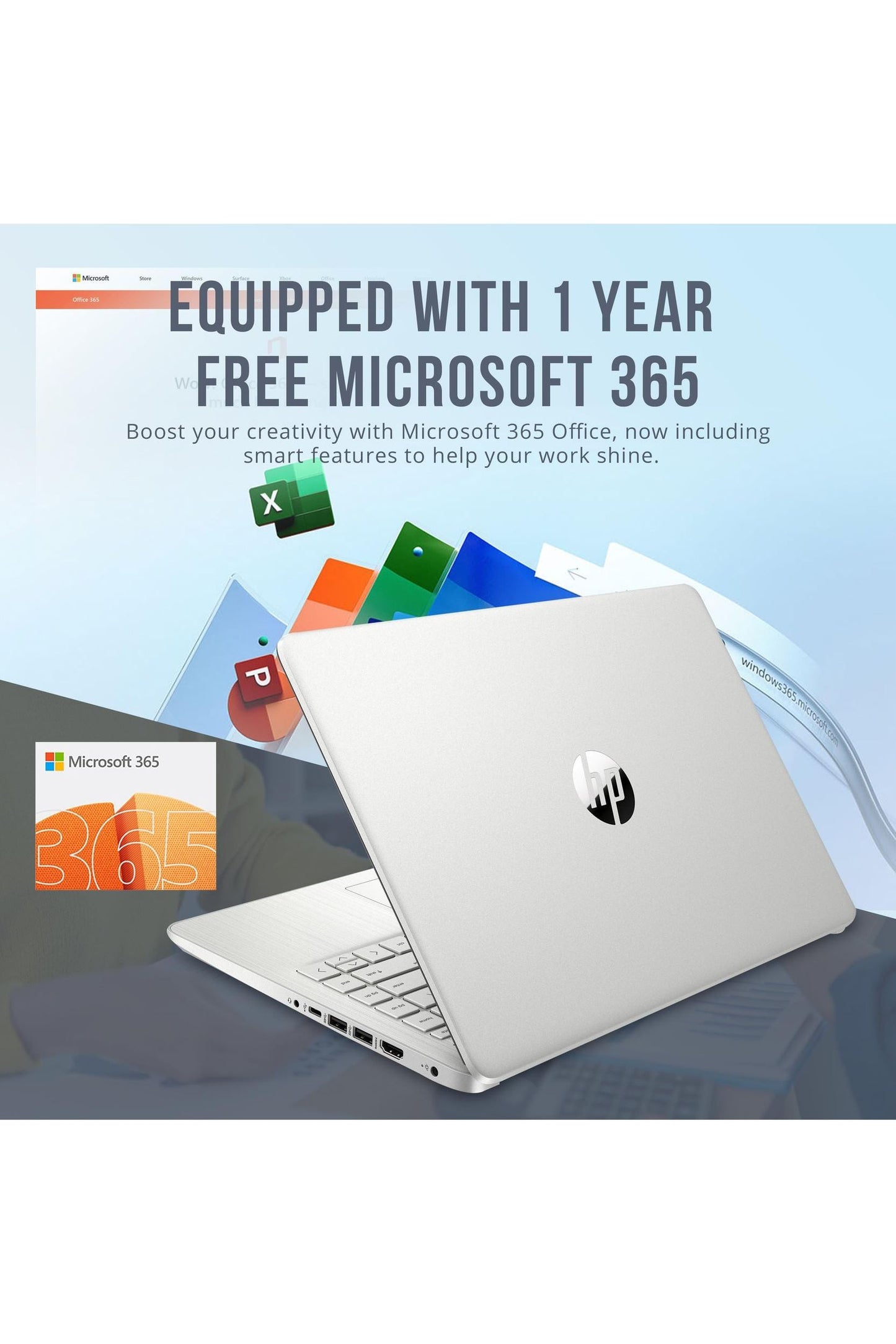 HP Stream 14" HD BrightView Laptop, Intel Celeron N4120, 16GB RAM, 288GB Storage (128GB eMMC + 160GB Docking Station Set)