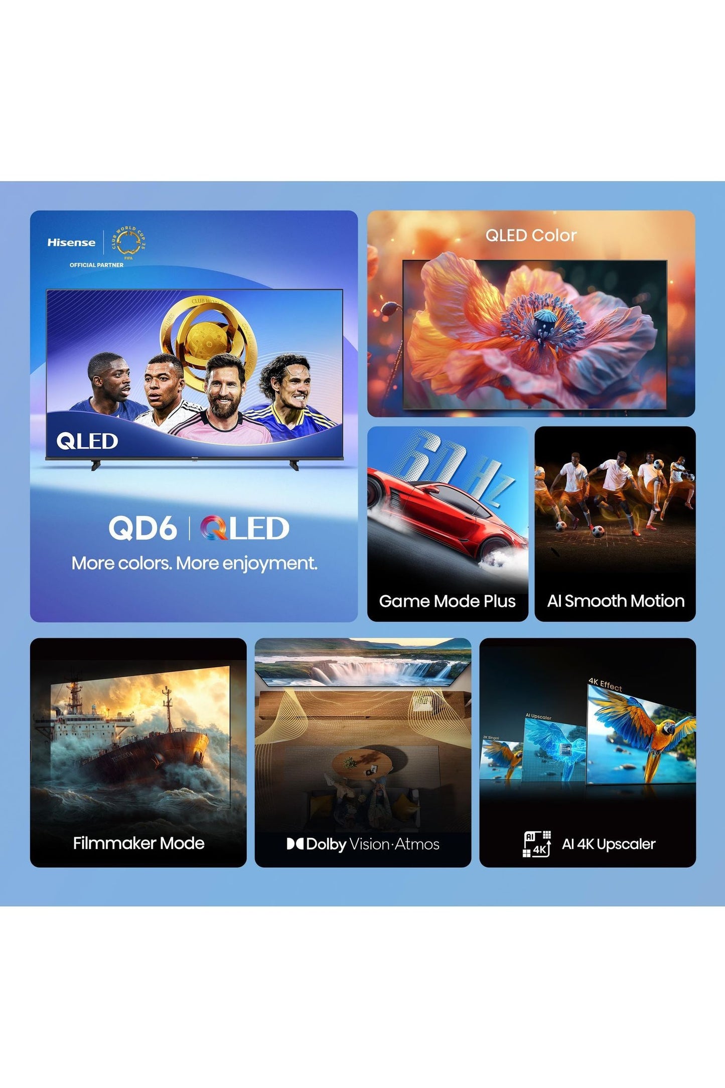 Hisense 55" Class QD6 Series (55QD6QF, 2025 Model)