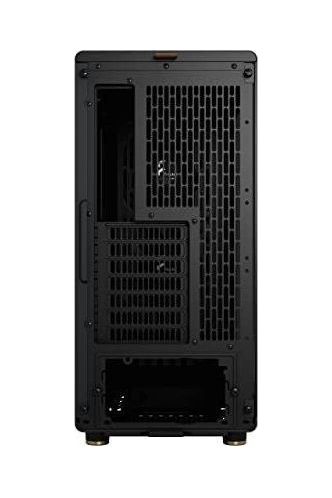 Fractal Design North Charcoal Black Tempered Glass Dark - Genuine Walnut Wood Front - Glass Side Panel - Tower PC Gaming Case
