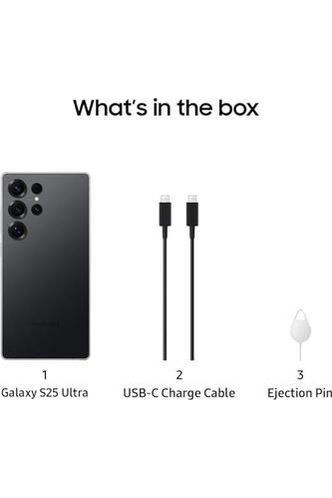 Samsung Galaxy S25 Ultra, 512GB Unlocked Built-in S Pen, 2025, US 1 Yr Warranty, Titanium Black