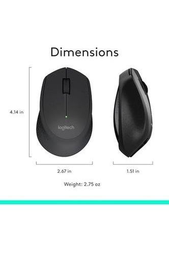 Logitech MK345 Wireless Keyboard and Mouse Combo with Palm Rest, 2.4 GHz USB Receiver