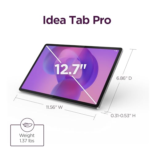 Lenovo Idea Tab Pro - 12.7” 3K LCD Display - 8 GB Memory - 128 GB Storage - MediaTek Dimensity 8300 - Includes Pen and Folio Case