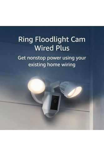 Ring Floodlight Cam Wired Plus with motion-activated 1080p HD video
