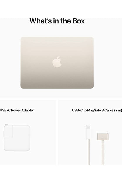 Apple MacBook Air with M2 chip (13.6-inch, 8GB RAM, 256GB SSD Storage) Starlight