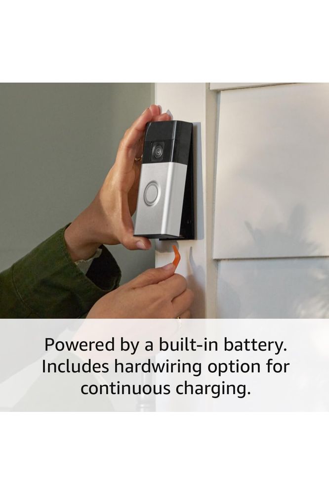 Ring Battery Doorbell, Head-to-Toe Video, Live View with Two-Way Talk, and Motion Detection & Alerts