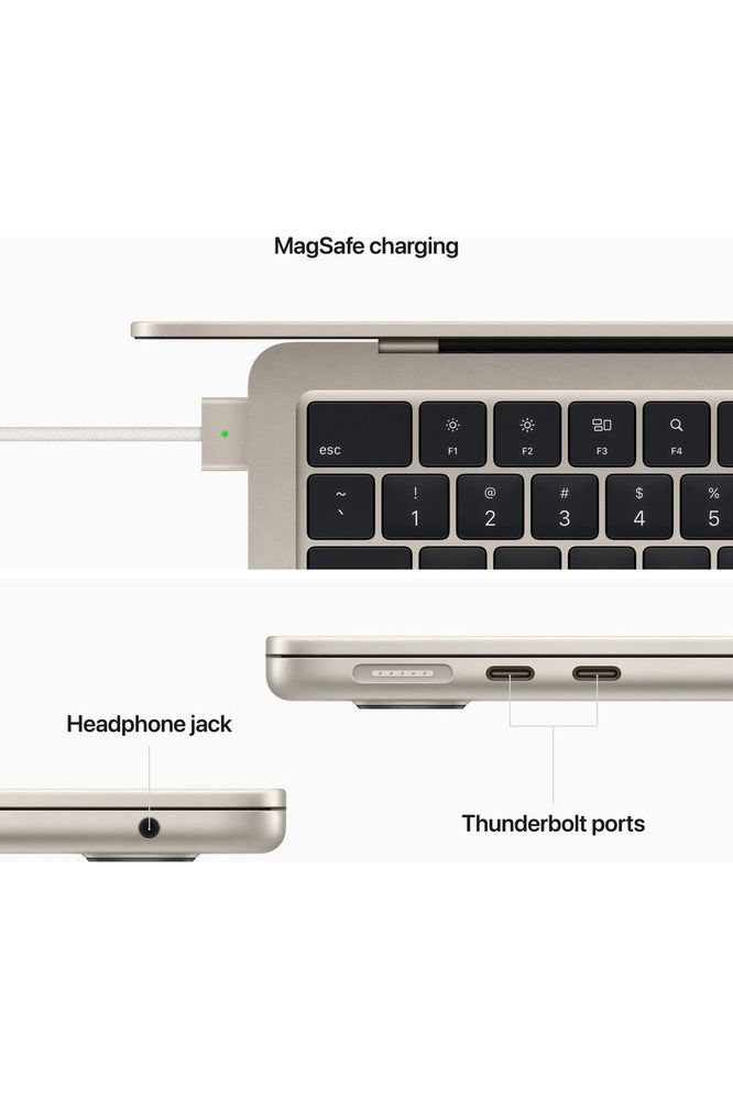 Apple MacBook Air with M2 chip (13.6-inch, 8GB RAM, 256GB SSD Storage) Starlight