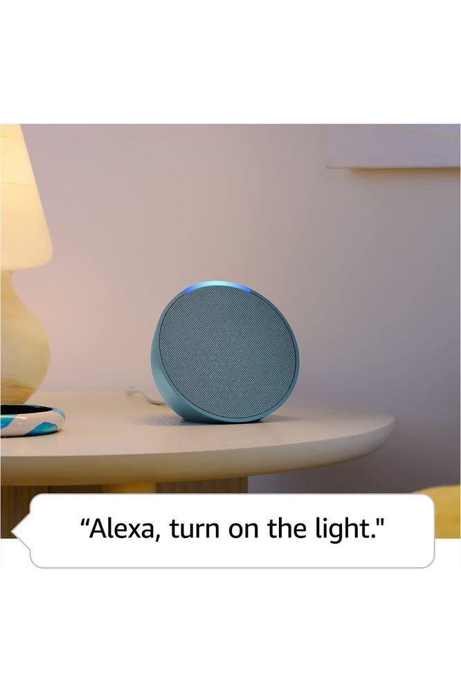 Amazon Echo Pop (newest model), Our smallest Alexa speaker, Fits in any room, Midnight Teal