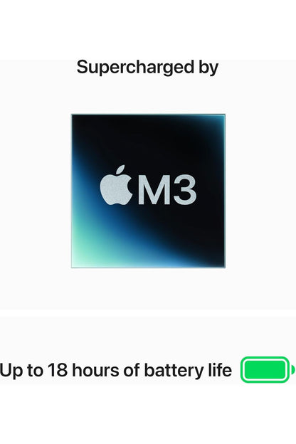 Apple MacBook Air with M3 Chip 8-Core CPU/10-Core GPU, 15.3-inch, 8GB RAM, 512GB SSD, Space Gray