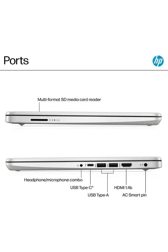 HP 14" Laptop, Copilot AI, 16GB RAM, 640GB Storage (128GB UFS with Skyerd 512GB Portable SSD), N150 4 Cores Intel Processor