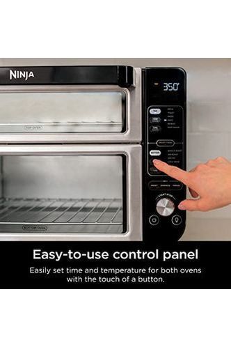 Ninja DCT451 12-in-1 Smart Double Oven with FlexDoor, Thermometer, FlavorSeal, Smart Finish, Rapid Top Convection and Air Fry Bottom , Stainless Steel