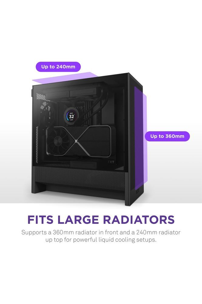NZXT H5 Flow 2024 - Compact ATX Mid-Tower PC Gaming Case