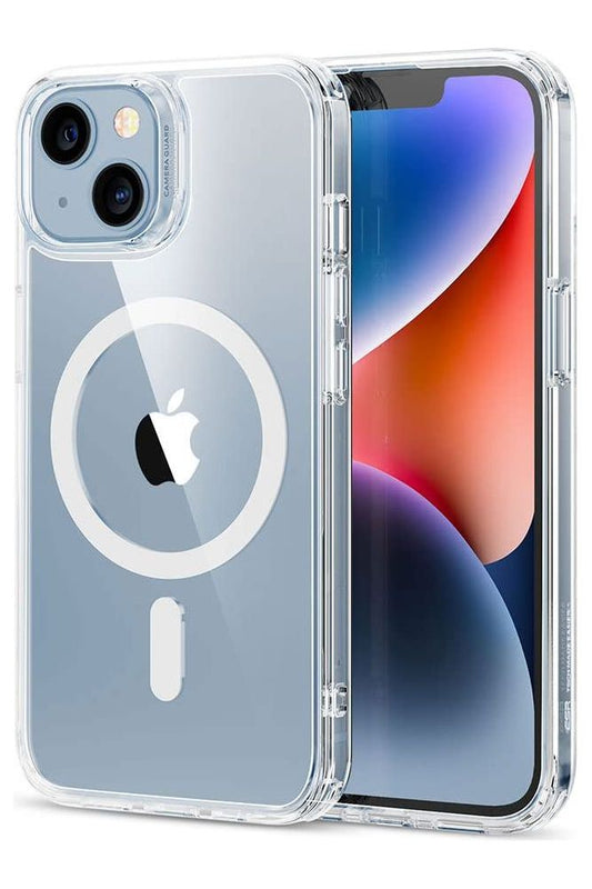 iPhone 14/iPhone 13, Compatible with MagSafe, Classic Hybrid Magnetic, Military Standard, Drop Protection, Scratch-Resistant Back, Clear