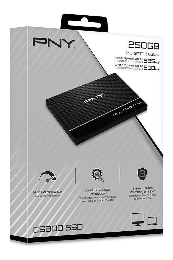 PNY CS900 250GB 3D NAND 2.5" SATA III Internal Solid State Drive (SSD)