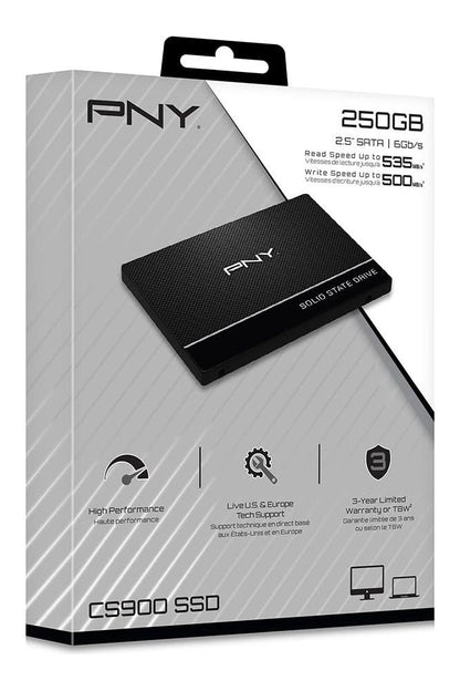 PNY CS900 250GB 3D NAND 2.5" SATA III Internal Solid State Drive (SSD)