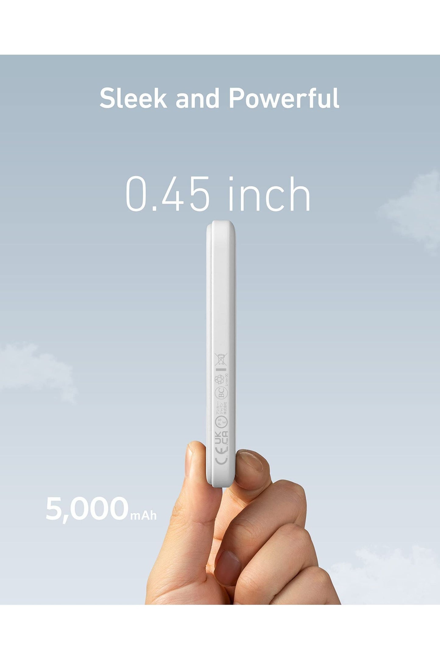 Anker 621 Magnetic Portable Charger (MagGo), 5,000mAh Wireless Power Bank iPhone 16/15/14/13/12 Series