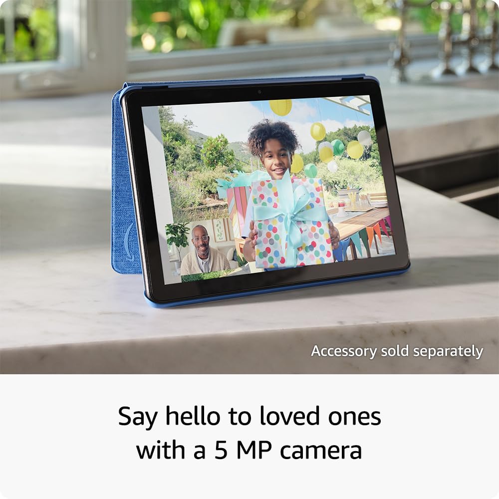 Amazon Fire HD 10 tablet, 10.1" vibrant Full HD screen, octa-core processor, 3 GB RAM, 32 GB, Black