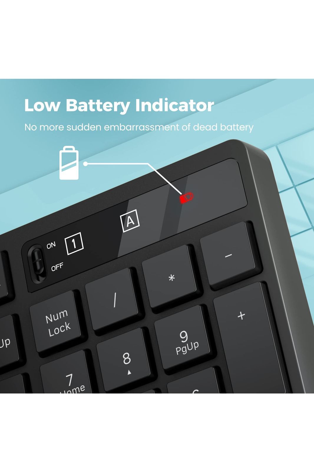 Wireless Keyboard and Mouse Combo, Lovaky 2.4G Full-Sized Ergonomic Keyboard & Mouse