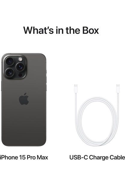 Apple iPhone 15 Pro Max, 256GB, Black Titanium