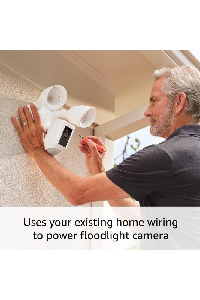 Ring Floodlight Cam Wired Plus with motion-activated 1080p HD video